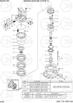 4100 SWING MOTOR (TYPE 1) R220LC-9S, Hyundai