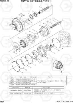 4151 TRAVEL MOTOR (2/2, TYPE 1) R220LC-9S, Hyundai