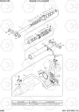 4200 BOOM CYLINDER R220LC-9S, Hyundai