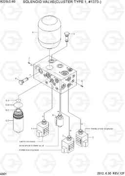 4301 SOLENOID VALVE(CLUSTER TYPE 1, #1373-) R220LC-9S, Hyundai