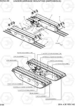 5100 UNDERCARRIAGE MOUNTING (AMPHIBIOUS) R220LC-9S, Hyundai