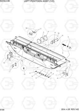 5130 LEFT PONTOON ASSY (1/2) R220LC-9S, Hyundai