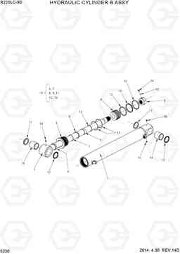 5230 HYDRAULIC CYLINDER B ASSY R220LC-9S, Hyundai