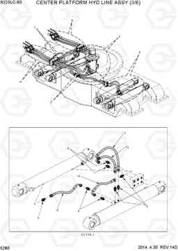 5280 CENTER PLATFORM HYD LINE ASSY (3/6) R220LC-9S, Hyundai