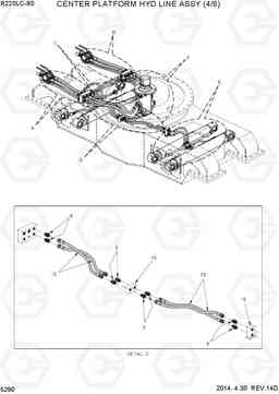 5290 CENTER PLATFORM HYD LINE ASSY (4/6) R220LC-9S, Hyundai