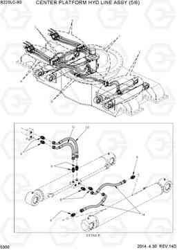 5300 CENTER PLATFORM HYD LINE ASSY (5/6) R220LC-9S, Hyundai