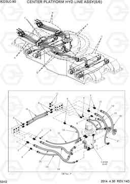 5310 CENTER PLATFORM HYD LINE ASSY (6/6) R220LC-9S, Hyundai