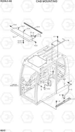 6010 CAB MOUNTING R220LC-9S, Hyundai