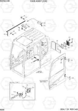 6030 CAB ASSY(2/4) R220LC-9S, Hyundai