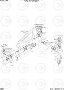 6080 CAB INTERIOR 1 R220LC-9S, Hyundai