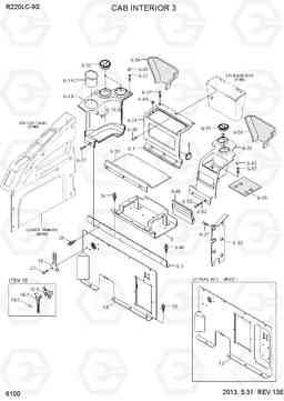 6100 CAB INTERIOR 3 R220LC-9S, Hyundai
