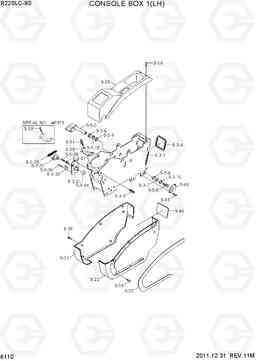 6110 CONSOLE BOX 1(LH) R220LC-9S, Hyundai