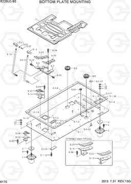 6170 BOTTOM PLATE MOUNTING R220LC-9S, Hyundai