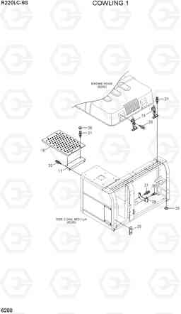 6200 COWLING 1 R220LC-9S, Hyundai