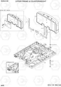 6400 UPPER FRAME & COUNTERWEIGHT R220LC-9S, Hyundai