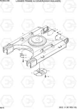 6415 LOWER FRAME&COVER(HIGH WALKER) R220LC-9S, Hyundai