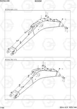 7100 BOOM R220LC-9S, Hyundai