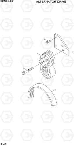 9140 ALTERNATOR DRIVE R220LC-9S, Hyundai