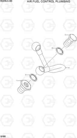 9180 AIR FUEL CONTROL PLUMBING R220LC-9S, Hyundai