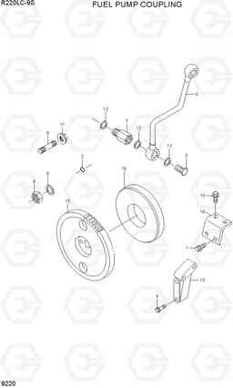 9220 FUEL PUMP COUPLING R220LC-9S, Hyundai