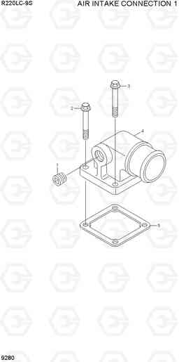 9280 AIR INTAKE CONNECTION 1 R220LC-9S, Hyundai