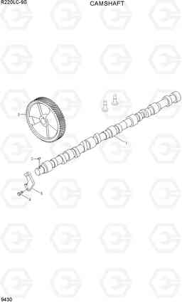 9430 CAMSHAFT R220LC-9S, Hyundai