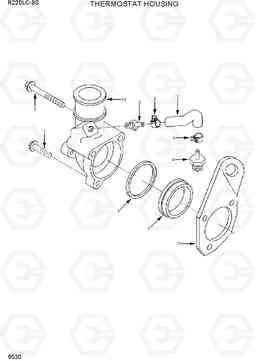 9530 THERMOSTAT HOUSING R220LC-9S, Hyundai