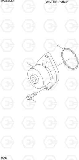 9560 WATER PUMP R220LC-9S, Hyundai