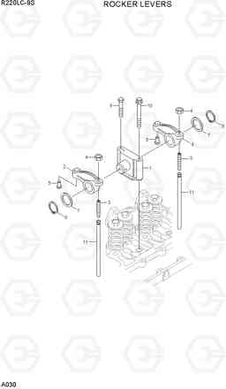 A030 ROCKER LEVERS R220LC-9S, Hyundai
