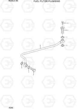 A200 FUEL FILTER PLUMBING R220LC-9S, Hyundai