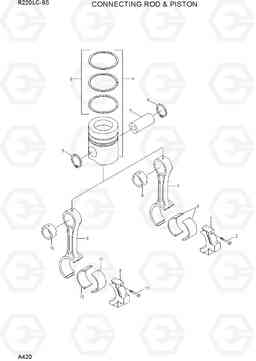 A420 CONNECTING ROD & PISTON R220LC-9S, Hyundai