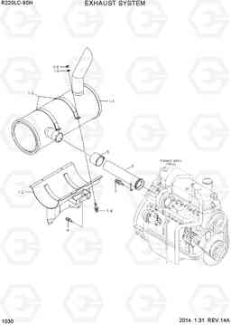 1030 EXHAUST SYSTEM R220LC-9SH, Hyundai