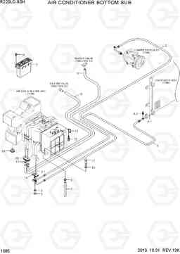 1085 AIR CONDITIONER BOTTOM SUB R220LC-9SH, Hyundai