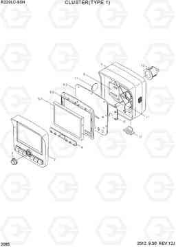 2085 CLUSTER(TYPE 1) R220LC-9SH, Hyundai