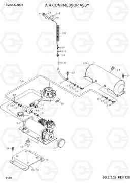 2120 AIR COMPRESSOR ASSY R220LC-9SH, Hyundai