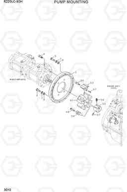 3010 PUMP MOUNTING R220LC-9SH, Hyundai