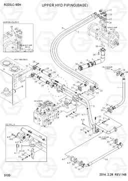 3100 UPPER HYD PIPING(BASE) R220LC-9SH, Hyundai