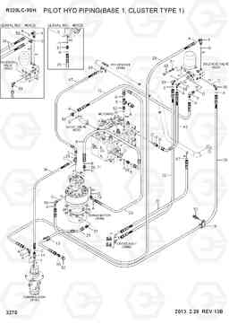 3270 PILOT HYD PIPING(BASE 1, CLUSTER TYPE 1) R220LC-9SH, Hyundai