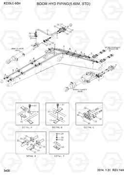 3400 BOOM HYD PIPING(5.68M, STD) R220LC-9SH, Hyundai