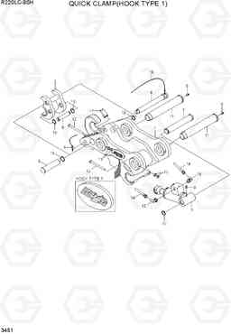 3451 QUICK CLAMP(HOOK TYPE 1, -#1740) R220LC-9SH, Hyundai