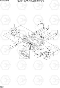 3452 QUICK CLAMP(CLOSE TYPE 1, -#1740) R220LC-9SH, Hyundai