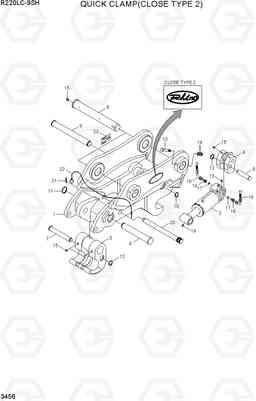 3456 QUICK CLAMP(CLOSE TYPE 2, -#1740) R220LC-9SH, Hyundai