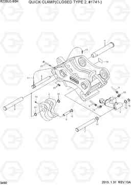 3490 QUICK CLAMP(CLOSED TYPE 2, #1741-) R220LC-9SH, Hyundai