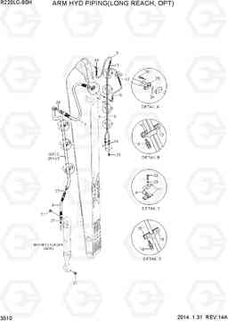 3510 ARM HYD PIPING(LONG REACH, OPT) R220LC-9SH, Hyundai