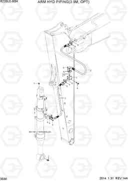 3530 ARM HYD PIPING(3.9M, OPT) R220LC-9SH, Hyundai