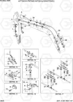 3620 ATTACH PIPING KIT(S & D/ACTING) R220LC-9SH, Hyundai