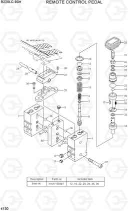 4130 REMOTE CONTROL PEDAL R220LC-9SH, Hyundai