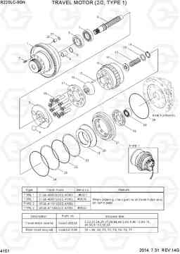 4151 TRAVEL MOTOR (2/2, TYPE 1) R220LC-9SH, Hyundai