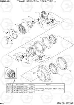 4152 TRAVEL REDUCTION GEAR (TYPE 1) R220LC-9SH, Hyundai