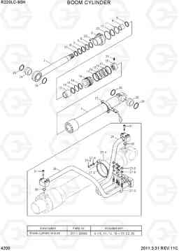 4200 BOOM CYLINDER R220LC-9SH, Hyundai